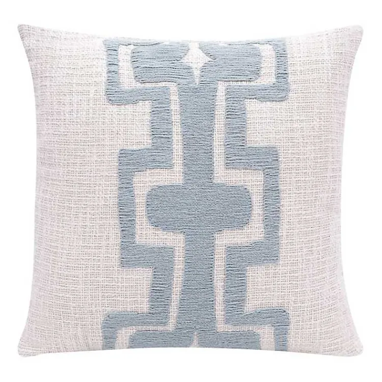 Pillows>Kirklands Home Ocean Blue Geometric Stripe Pillow