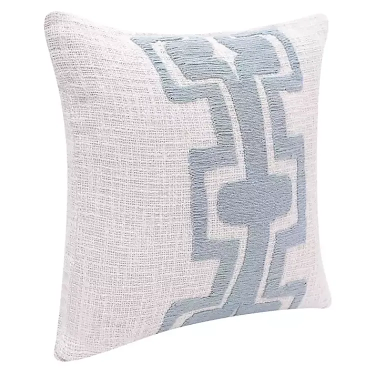 Pillows>Kirklands Home Ocean Blue Geometric Stripe Pillow