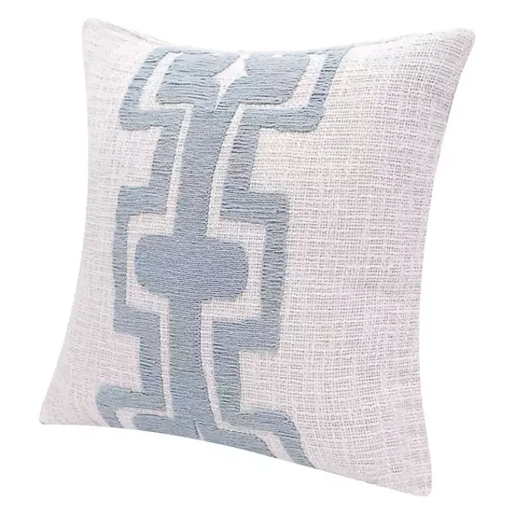 Pillows>Kirklands Home Ocean Blue Geometric Stripe Pillow
