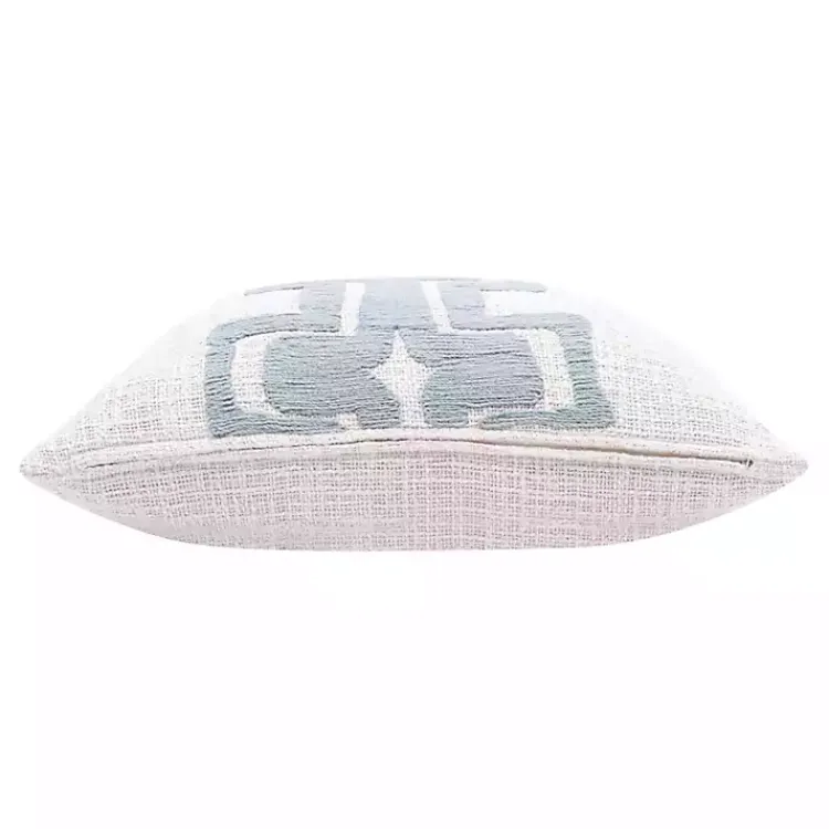 Pillows>Kirklands Home Ocean Blue Geometric Stripe Pillow