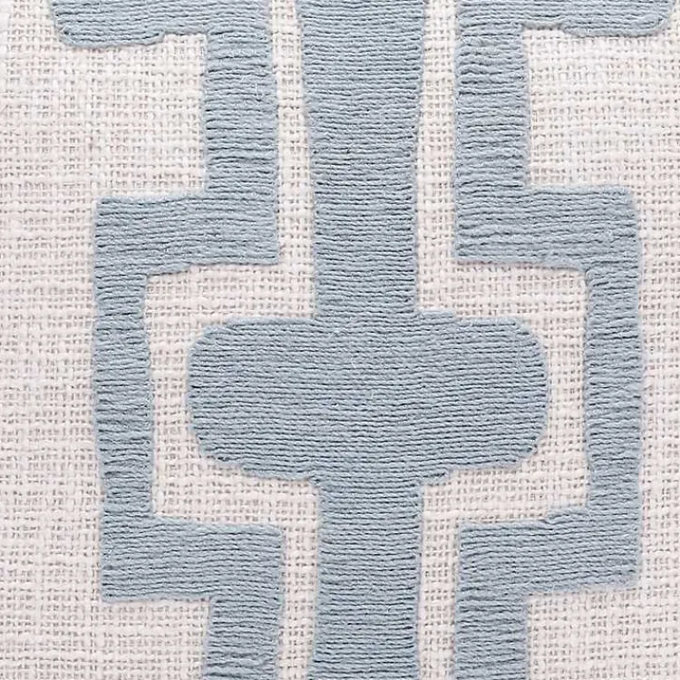 Pillows>Kirklands Home Ocean Blue Geometric Stripe Pillow