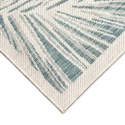 Kirklands Home Ocean Blue Palm Leaves Outdoor Area Rug, 7x9 Hot