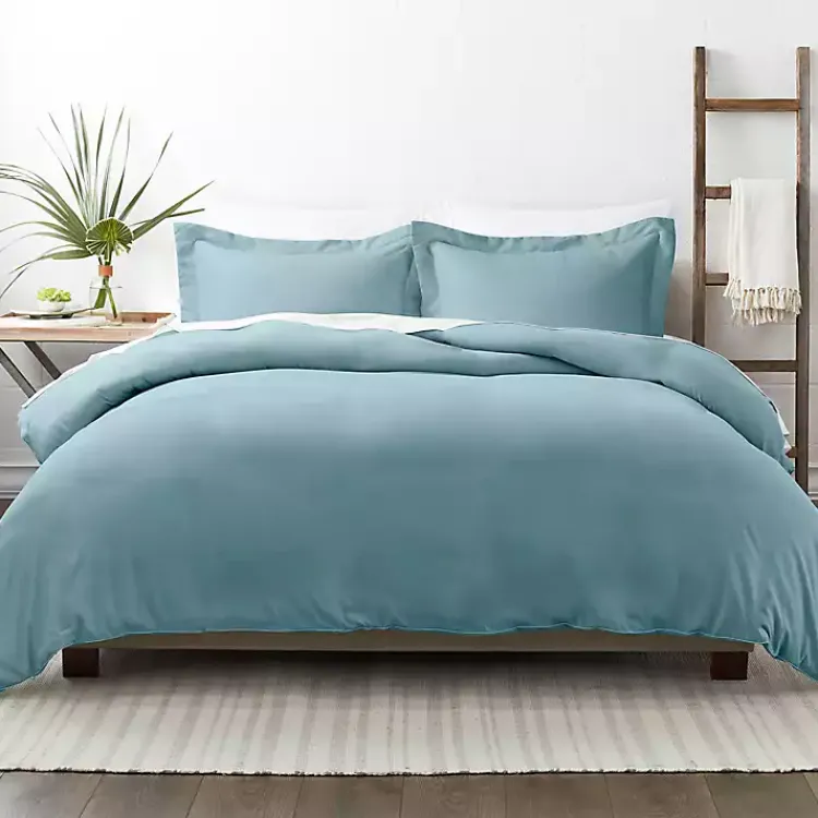 Kirklands Home Ocean Solid 3-pc. Twin Duvet Cover Set Blue Online