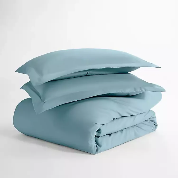 Kirklands Home Ocean Solid 3-pc. Twin Duvet Cover Set Blue Online