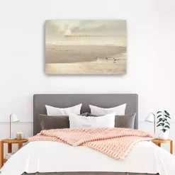 Kirklands Home Ocean City Pier Canvas Art Print Tan Outlet
