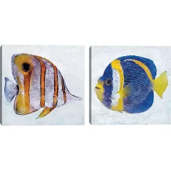 Kirklands Home Ocean Fish Canvas Art Prints, Set of 2 Discount