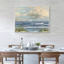 Kirklands Home Ocean Regatta Framed Canvas Art Print Multi Hot