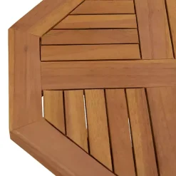 Kirklands Home Octagonal Wood Slatted Outdoor Accent Table Brown Sale