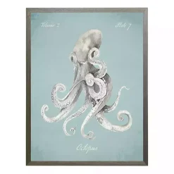 Kirklands Home Octopus in Blue Framed Art Print