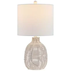 Kirklands Home Off Rattan Orion Table Lamp White Clearance