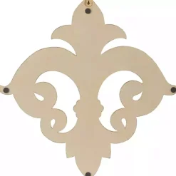 Kirklands Home Off-White Distressed Fleur De Lis Wall Decoration Ivory Hot