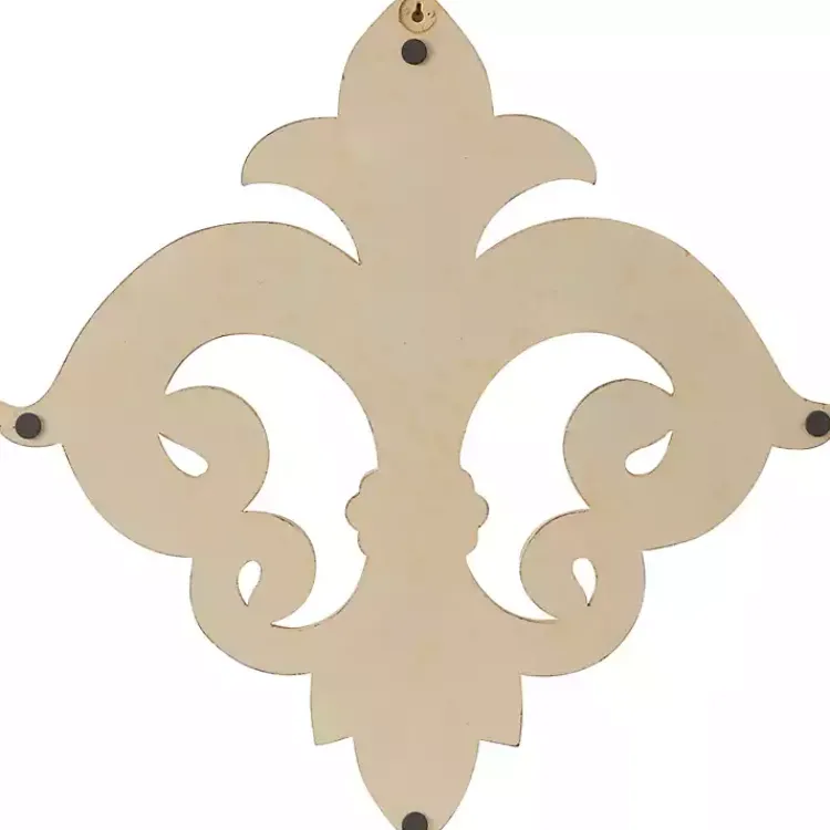 Kirklands Home Off-White Distressed Fleur De Lis Wall Decoration Ivory Hot