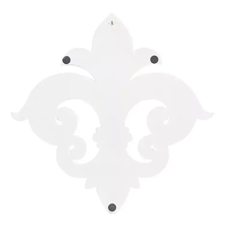 Kirklands Home Off-White Distressed Fleur De Lis Wall Decoration Ivory Hot