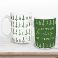 Christmas Dining & Entertaining>Kirklands Home Oh Christmas Tree Mugs, Set of 2