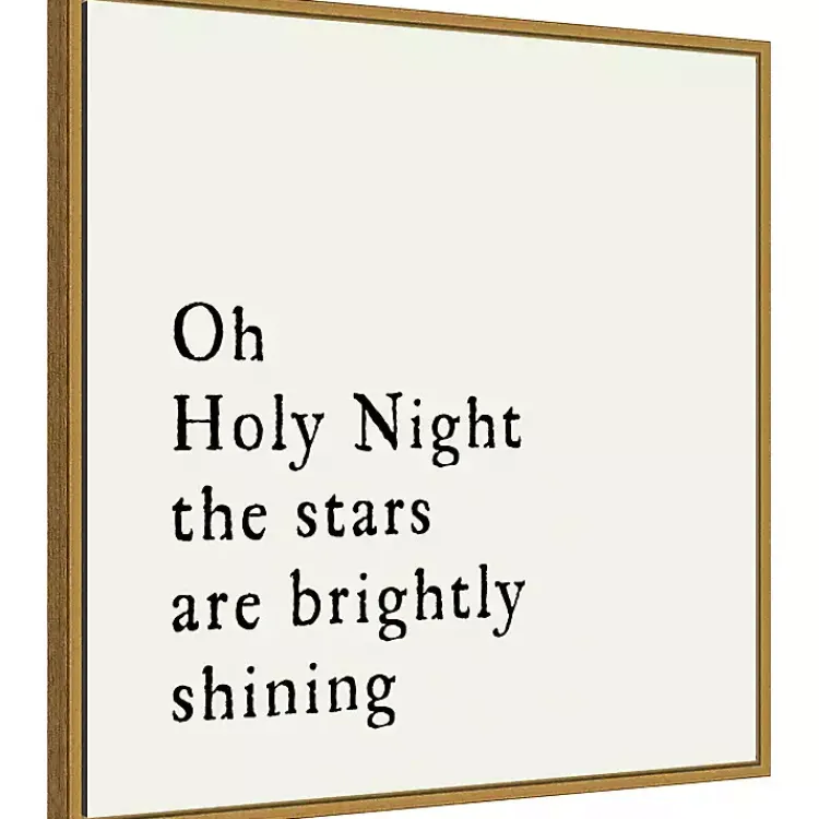 Christmas Art & Wall Decor>Kirklands Home Oh Holy Night Gold Framed Canvas Art Print