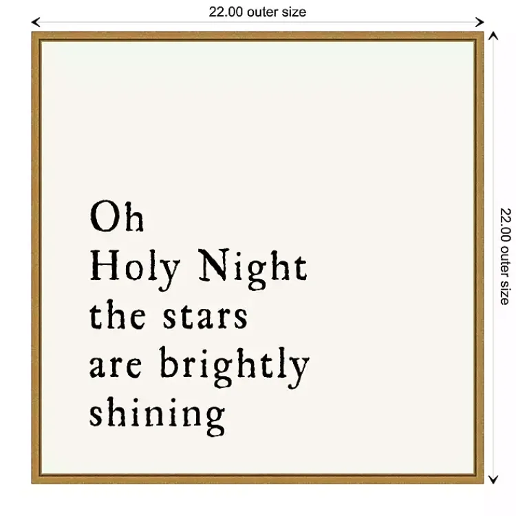 Christmas Art & Wall Decor>Kirklands Home Oh Holy Night Gold Framed Canvas Art Print