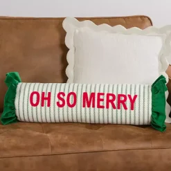 Pillows>Kirklands Home Oh So Merry Bolster Christmas Pillow