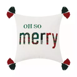 Pillows>Kirklands Home Oh So Merry Tassel Christmas Throw Pillow