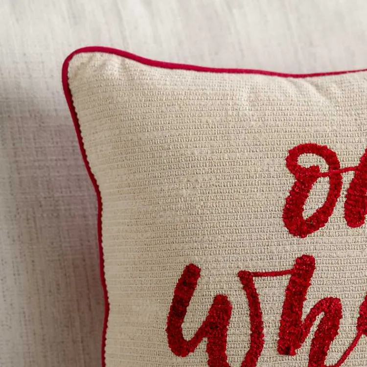 Pillows>Kirklands Home Oh What Fun Embroidered Pillow