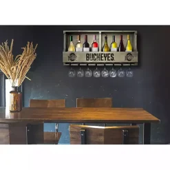 Kirklands Home Ohio State Reclaimed Wood Bar Shelf Gray Clearance