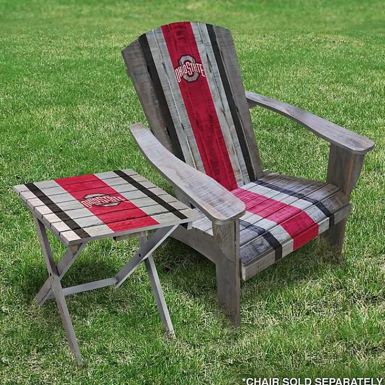 Kirklands Home Ohio State University Folding Outdoor Table Brown Clearance