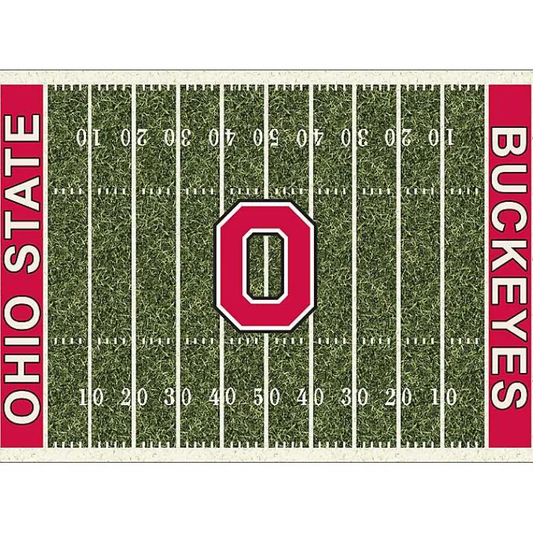 Kirklands Home Ohio State University Home Field Area Rug, 6x8 Green New