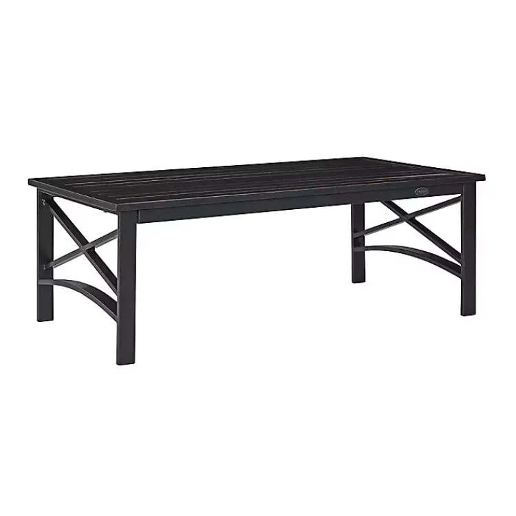 Kirklands Home Oiled Bronze Metal Dayton Outdoor Coffee Table Brown Hot
