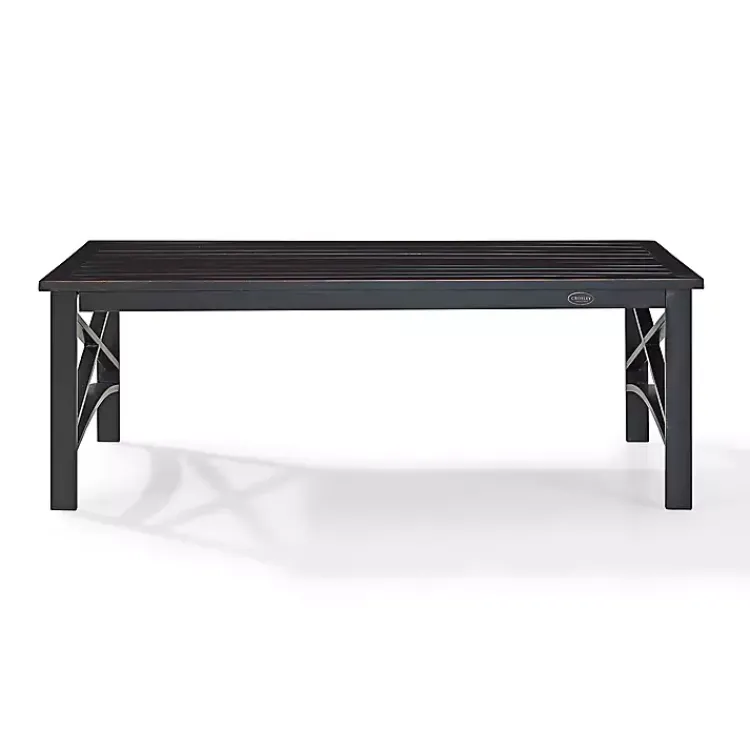 Kirklands Home Oiled Bronze Metal Dayton Outdoor Coffee Table Brown Hot