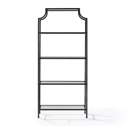 Kirklands Home Oil-Rubbed Bronze 4-Tier Glass Ashlee Etagere Brown Outlet