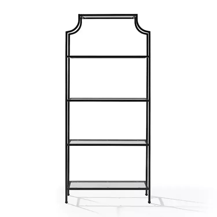 Kirklands Home Oil-Rubbed Bronze 4-Tier Glass Ashlee Etagere Brown Outlet