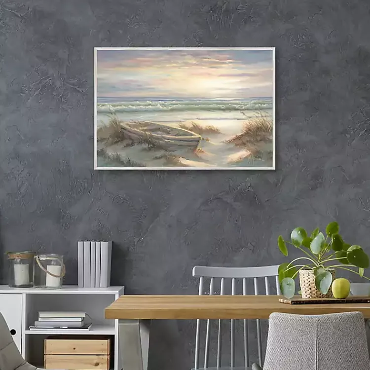 Kirklands Home Old Rowboat on the Shore Framed Canvas Art Print Hot