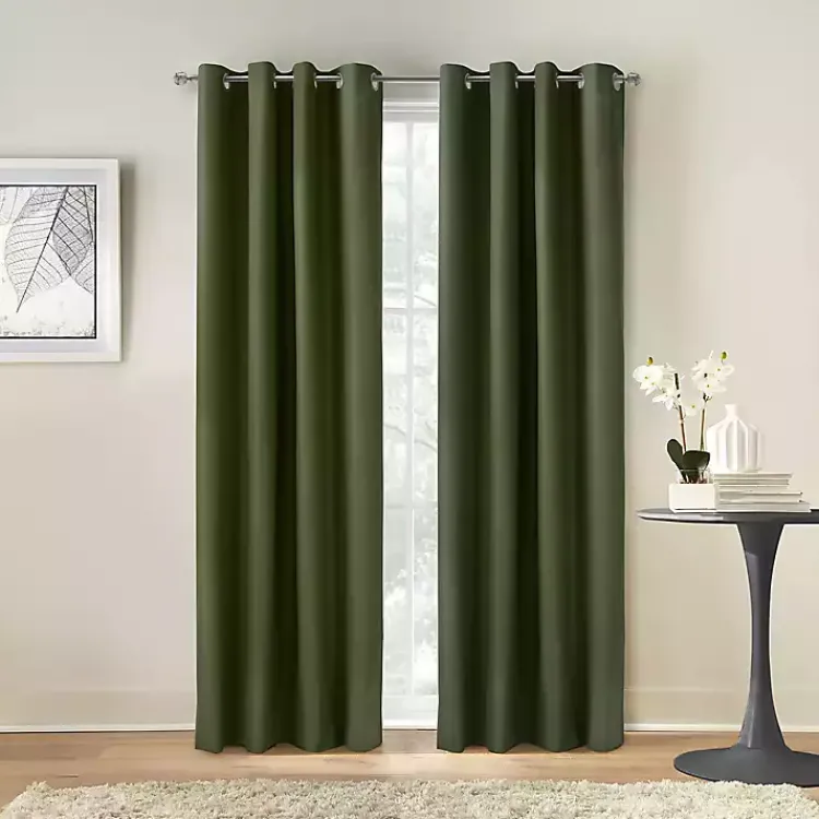Kirklands Home Olive Alpine Blackout Curtain Panel, 108 in. Green Outlet