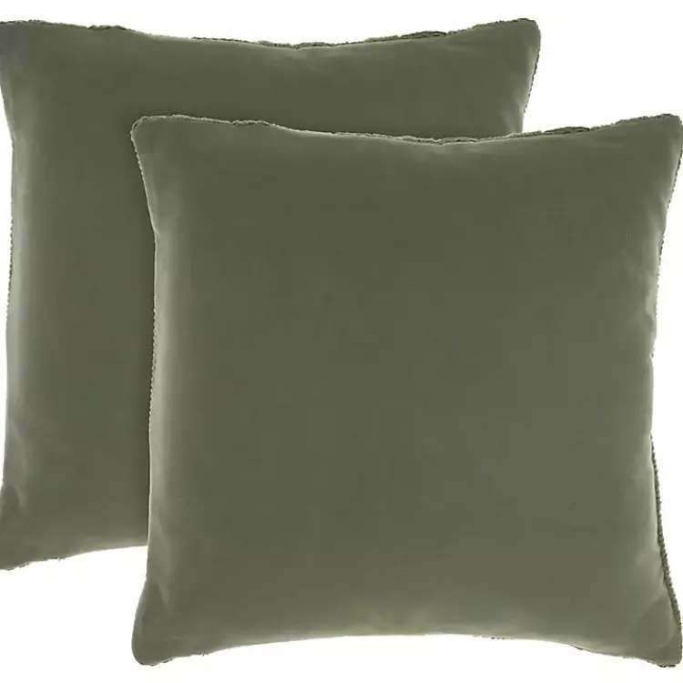 Pillows>Kirklands Home Olive Cable Knit Throw Pillows, Set of 2 Green