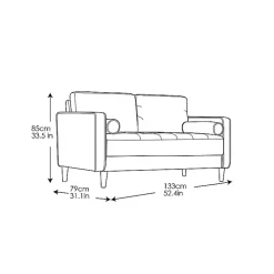 Kirklands Home Olive Chelsea Modern Loveseat Green Sale