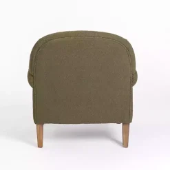 Kirklands Home Olive Boucle Tufted Chair & Ottoman Set Green Hot