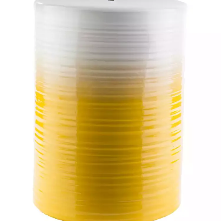 Kirklands Home Ombre Yellow Ripple Accent Table Hot