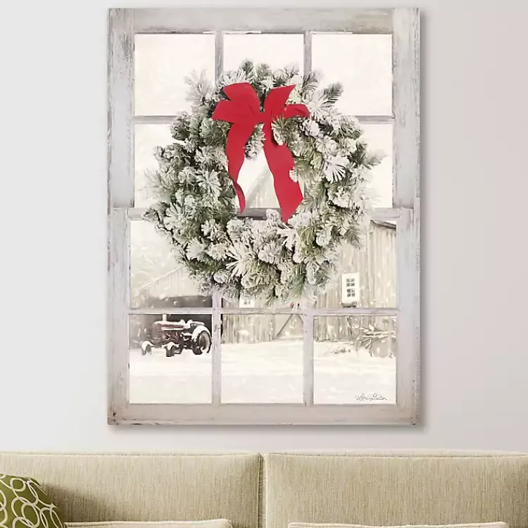Christmas Art & Wall Decor>Kirklands Home On The Farm Window View Canvas Art Print