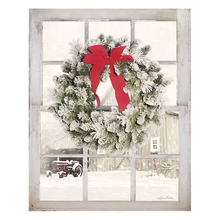 Christmas Art & Wall Decor>Kirklands Home On The Farm Window View Canvas Art Print