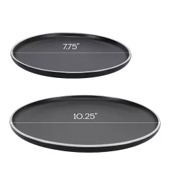 Kirklands Home Onyx Eliza 16-pc. Dinnerware Set Black