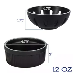 Kirklands Home Onyx Stoneware 7-pc. Kitchen Accessories Set Black Outlet