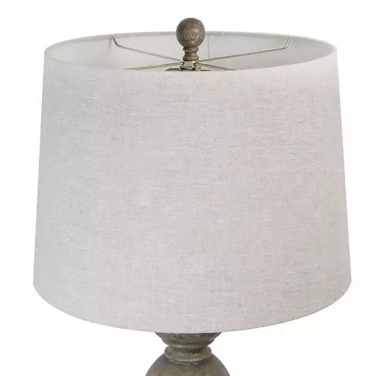 Kirklands Home Opal Rustic Wood Table Lamps, Set of 2 Gray Sale