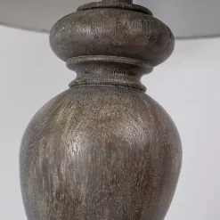 Kirklands Home Opal Rustic Wood Table Lamps, Set of 2 Gray Sale