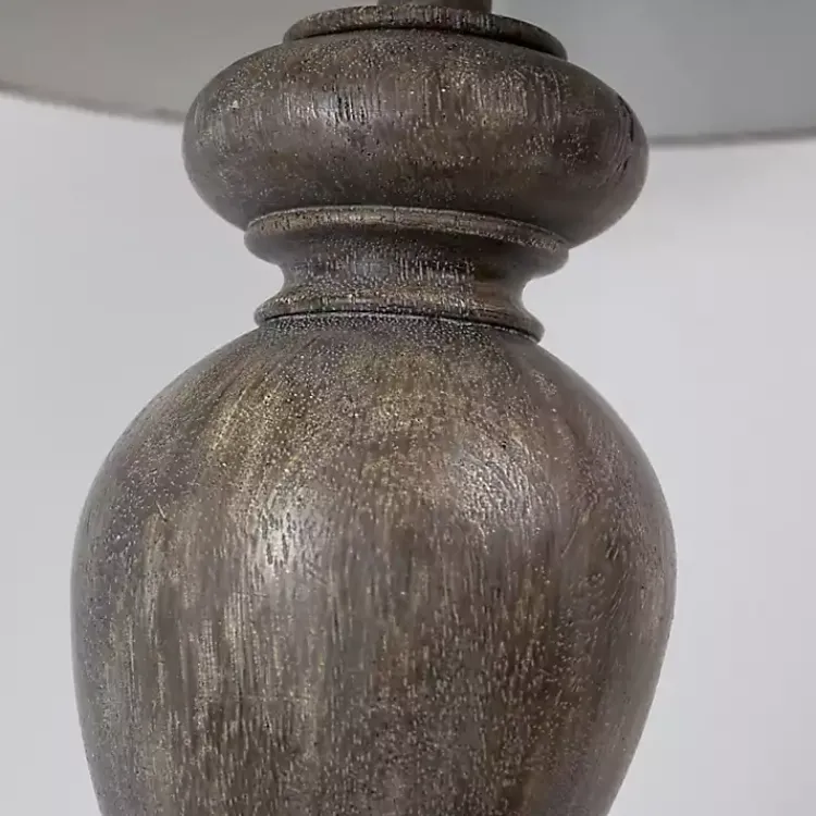 Kirklands Home Opal Rustic Wood Table Lamps, Set of 2 Gray Sale
