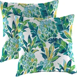 Kirklands Home Opal Vida Outdoor Throw Pillows, Set of 2 Green Hot