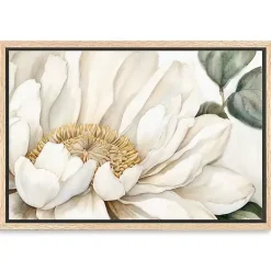 Kirklands Home Open Bloom Framed Canvas Art Print White Sale
