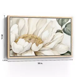 Kirklands Home Open Bloom Framed Canvas Art Print White Sale