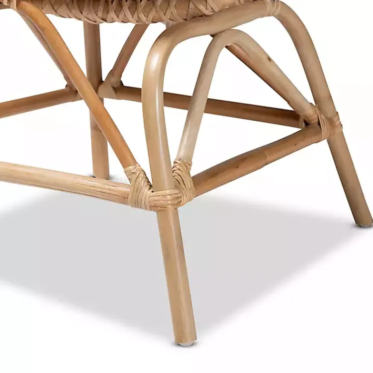 Kirklands Home Open Woven Rattan Accent Chair White
