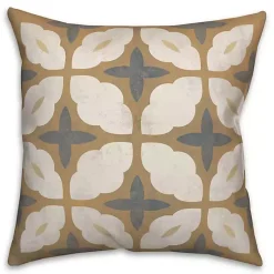 Kirklands Home Orange & Blue Medallion Indoor/Outdoor Pillow Hot