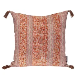 Pillows>Kirklands Home Orange and Pink Floral Stripe Pillow