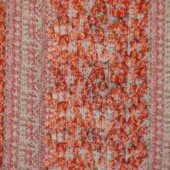Pillows>Kirklands Home Orange and Pink Floral Stripe Pillow